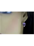 8 كارت من الذهب الأصفر 333 Alexandrite أقراط vec003x-ax روسي سوفيتي الاتحاد السوفيتي فينتاج آرت ديكو style Art Deco